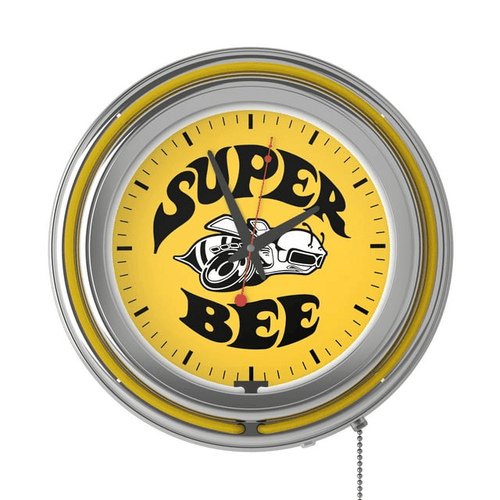 Dodge Chrome Double Rung Neon Clock - Super Bee EasyOptionXY LLC