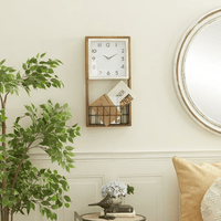 DecMode 24 In. Brown Farmhouse Wall Clock EasyOptionXY LLC