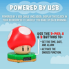 Paladone Super Mario Bros Mushroom Digital Alarm Clock with Power Up Sound Nintendo Room D¨¦cor and Merchandise EasyOptionXY LLC