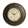DecMode 24" Brown Metal Wall Clock with Fluted Frame EasyOptionXY LLC