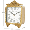 DecMode 8" Gold Metal Scroll Antique Style Clock EasyOptionXY LLC