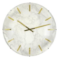 Westclox Analog QA Large White Marble and Gold Dial Wall Clock with Large Numerals. EasyOptionXY LLC