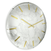 Westclox Analog QA Large White Marble and Gold Dial Wall Clock with Large Numerals. EasyOptionXY LLC