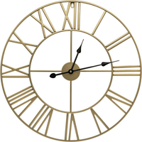 Sorbus Analog Wall Clock - Roman Numeral Style, Battery Operated Decorative Clock - Kitchen, Living Room, Bathroom Decor - 24 Inches (Gold) EasyOptionXY LLC