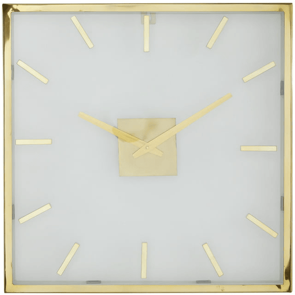 DecMode 20" Gold Stainless Steel Wall Clock with Clear Face EasyOptionXY LLC