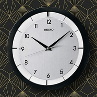 Seiko 11" St. James Brushed Metal Wall Clock, Modern, Analog, Quartz QXA520KLH EasyOptionXY LLC