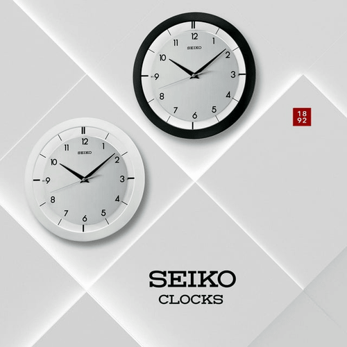 Seiko 11" St. James Brushed Metal Wall Clock, Modern, Analog, Quartz QXA520KLH EasyOptionXY LLC