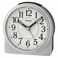 Seiko 4 inch Marui Beep Alarm Silver Analog Traditional Quartz Desk Clock QHE198SLH EasyOptionXY LLC