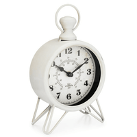 Westclox Vintage White Metal QA Analog Table Clock: Timeless Elegance EasyOptionXY LLC