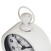Westclox Vintage White Metal QA Analog Table Clock: Timeless Elegance EasyOptionXY LLC
