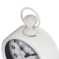 Westclox Vintage White Metal QA Analog Table Clock: Timeless Elegance EasyOptionXY LLC