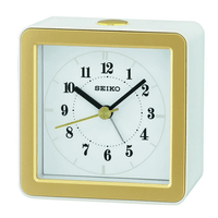 Seiko Gatsby Bedside Alarm Clock, White, Quartz, Analog, QHE082WLH EasyOptionXY LLC