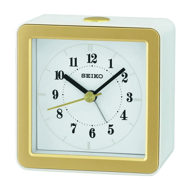 Seiko Gatsby Bedside Alarm Clock, White, Quartz, Analog, QHE082WLH EasyOptionXY LLC