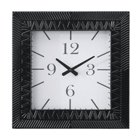 DecMode 12" Black Metal Wall Clock EasyOptionXY LLC