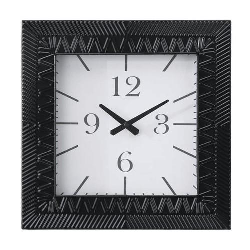 DecMode 12" Black Metal Wall Clock EasyOptionXY LLC