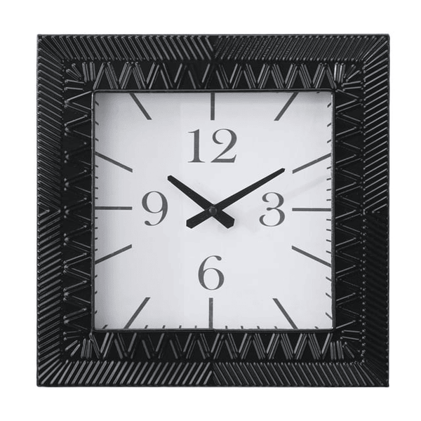 DecMode 12" Black Metal Wall Clock EasyOptionXY LLC