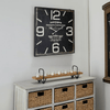 DecMode 23" Black Wood Wall Clock EasyOptionXY LLC