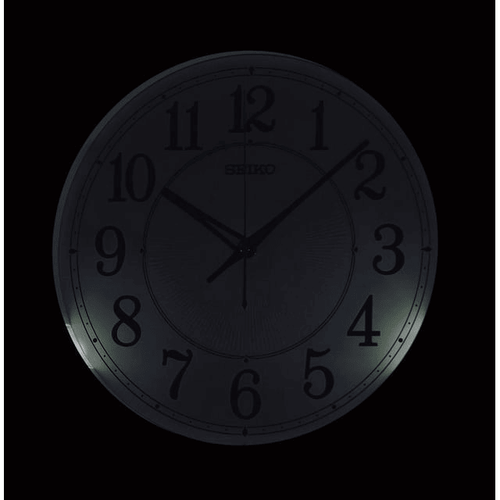 Seiko 13 inch Luminous Round Wall Clock, Brown & White, QXA788BLH, Quartz Analog EasyOptionXY LLC
