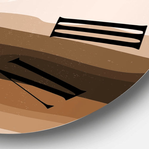 Designart 'Minimalist Terracotta Landscape' Modern Wall Clock(Size 36" x 36") EasyOptionXY LLC