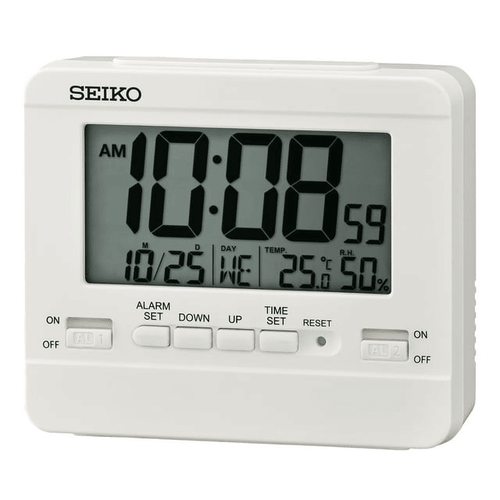 Seiko 4 in Everything Digital Alarm Clock, White, QHL086WLH EasyOptionXY LLC