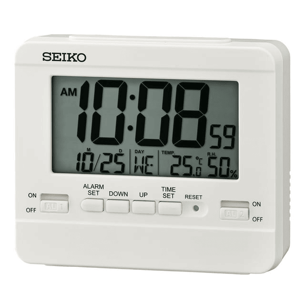 Seiko 4 in Everything Digital Alarm Clock, White, QHL086WLH EasyOptionXY LLC