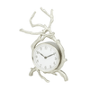 DecMode 13" Silver Aluminum Clock with Branch Accents EasyOptionXY LLC