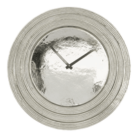 DecMode 24" Silver Aluminum Wall Clock EasyOptionXY LLC