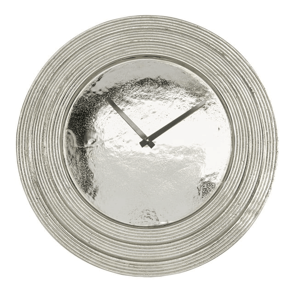 DecMode 24" Silver Aluminum Wall Clock EasyOptionXY LLC