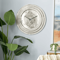 DecMode 24" Silver Aluminum Wall Clock EasyOptionXY LLC