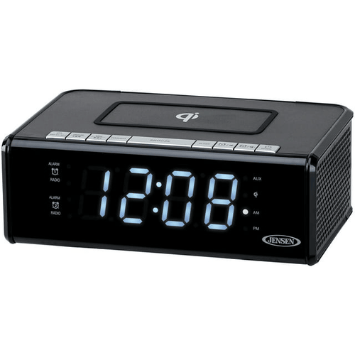 JENSEN QiCR-200 Dual Alarm Clock Radio with Qi Charging EasyOptionXY LLC