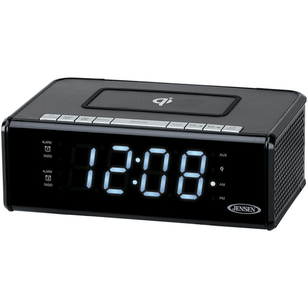 JENSEN QiCR-200 Dual Alarm Clock Radio with Qi Charging EasyOptionXY LLC