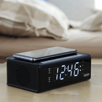 JENSEN QiCR-200 Dual Alarm Clock Radio with Qi Charging EasyOptionXY LLC
