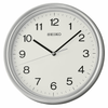 Seiko 11" Oita Wall Clock, Metallic Silver Traditional Round Quartz Analog QHA008SLH EasyOptionXY LLC