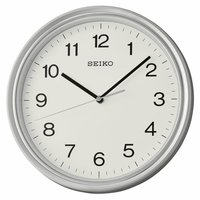 Seiko 11" Oita Wall Clock, Metallic Silver Traditional Round Quartz Analog QHA008SLH EasyOptionXY LLC