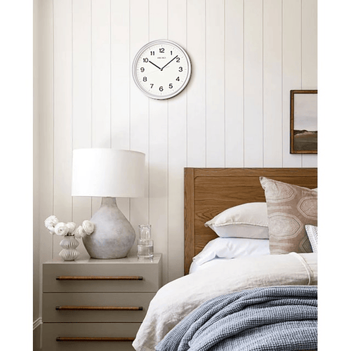 Seiko 11" Oita Wall Clock, Metallic Silver Traditional Round Quartz Analog QHA008SLH EasyOptionXY LLC