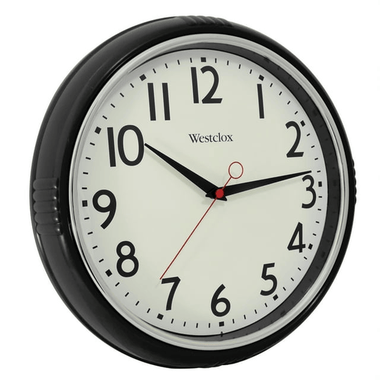 Westclox 12' Black Retro Analog Quartz Accurate Wall Clock with Easy-to-Read Dial. EasyOptionXY LLC