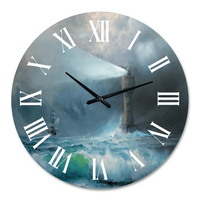 Designart 1 in Coastal Wall Clock(Size 29" x 29") EasyOptionXY LLC