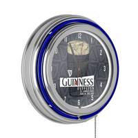 Guinness Chrome Double Rung Neon Clock EasyOptionXY LLC