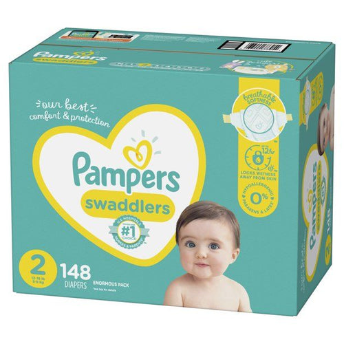 Pampers Swaddlers Hypoallergenic Soft Diapers - Size 2, 148 Count EasyOptionXY LLC