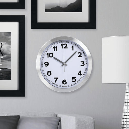 Everyday Home 12 Inch Brushed Aluminum Wall Clock EasyOptionXY LLC