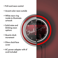 Portland Trail Blazers Hardwood Classic NBA Chrome Neon Clock EasyOptionXY LLC