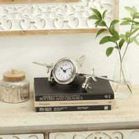 The Novogratz 6" Silver Aluminum Airplane Clock EasyOptionXY LLC