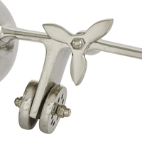 The Novogratz 6" Silver Aluminum Airplane Clock EasyOptionXY LLC