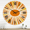 Designart 'Minimalist Bright Shining Orange Sun Rays I' Modern Wall Clock(Size 36" x 36") EasyOptionXY LLC
