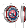 Washington Wizards NBA Chrome Double Ring Neon Clock EasyOptionXY LLC