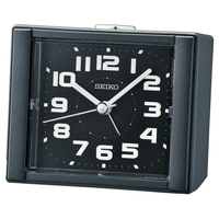 Seiko Aoki Square Beep Alarm Clock, Black, Quartz, Analog, Square, QHE189KLH EasyOptionXY LLC