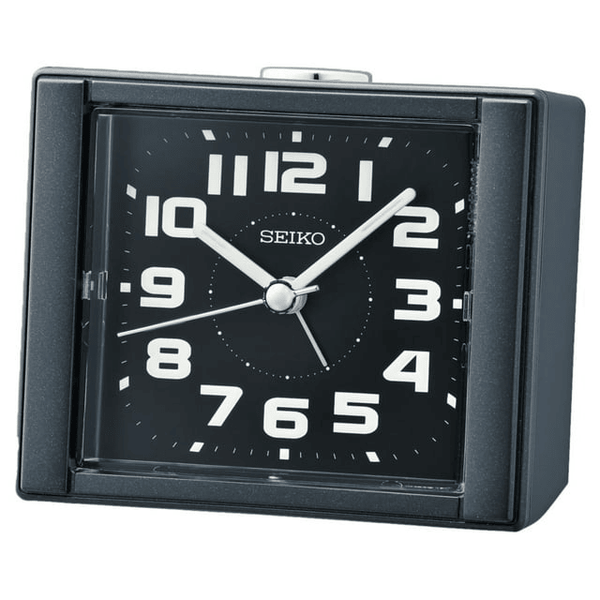 Seiko Aoki Square Beep Alarm Clock, Black, Quartz, Analog, Square, QHE189KLH EasyOptionXY LLC