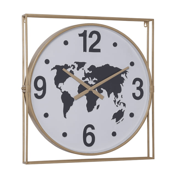 DecMode 26 x 24 In. Gold Metal Vintage Wall Clock EasyOptionXY LLC