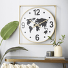 DecMode 26 x 24 In. Gold Metal Vintage Wall Clock EasyOptionXY LLC