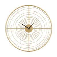 DecMode 20" Gold Metal Open Frame Swirl Wall Clock EasyOptionXY LLC